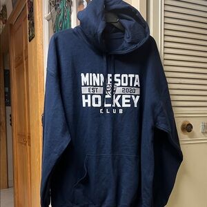 Gildan Navy Blue Minnesota Hockey Hoodie